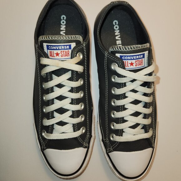 Converse All Stars Shoes - Grey Leather Converse All Stars Low Top Sneakers Men's Size 9 Women's Size 11